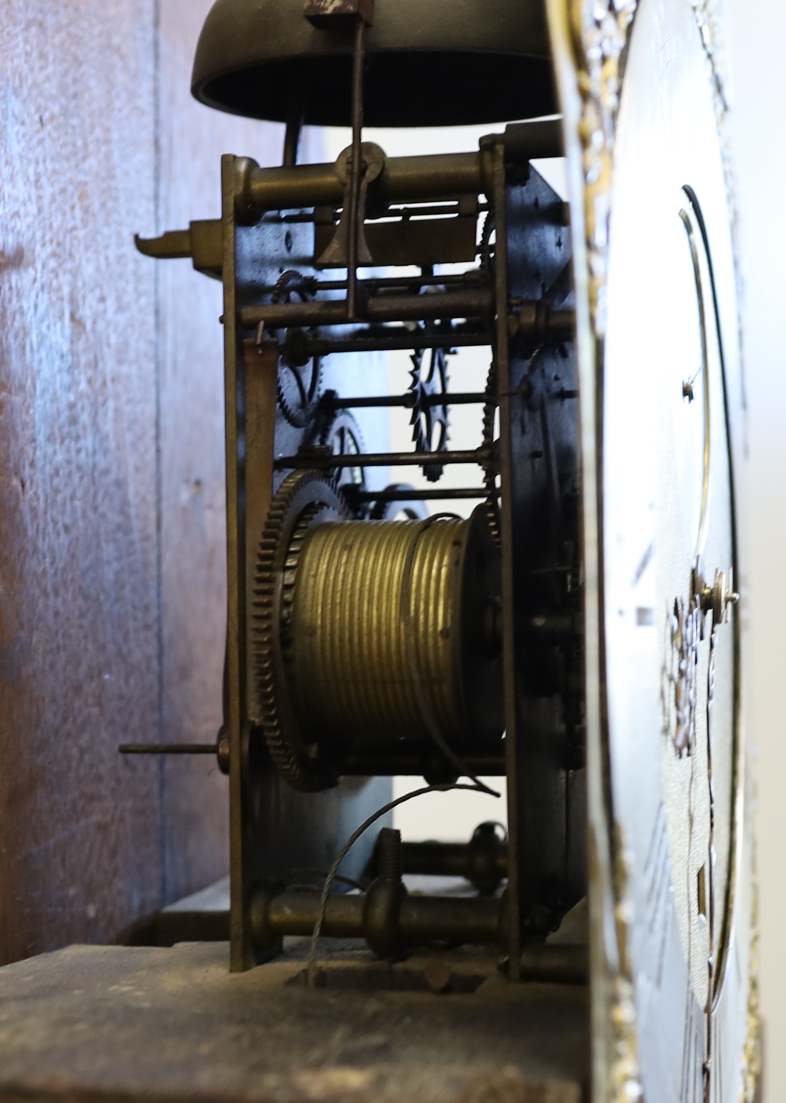 A George III mahogany longcase clock by William Grandpre, London, height 232cm